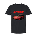 Custom Speedy Text in Red & Image Graphic Tee