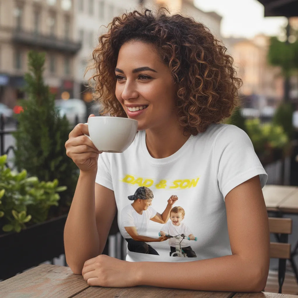 Custom Speedy Text in Yellow & Image Graphic Tee