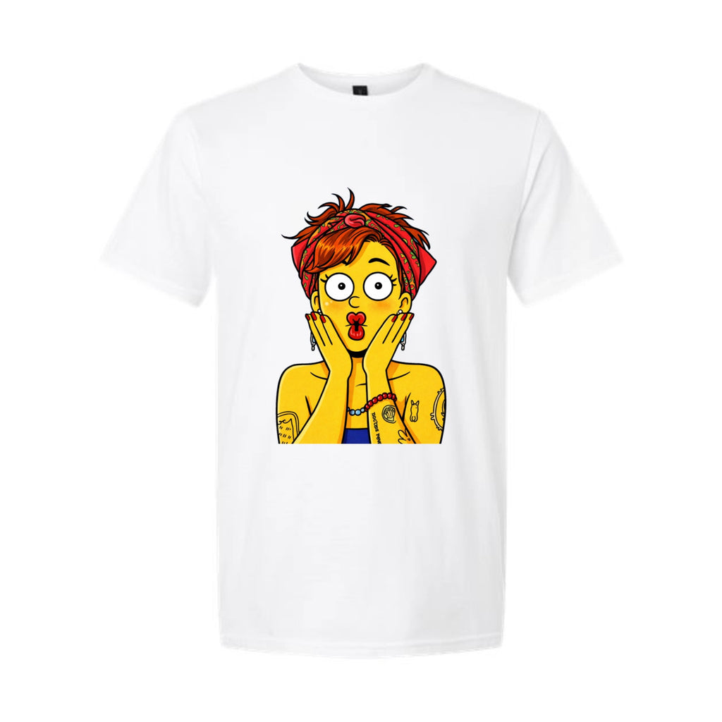 Custom Yellow Cartoon Image Graphic Tee