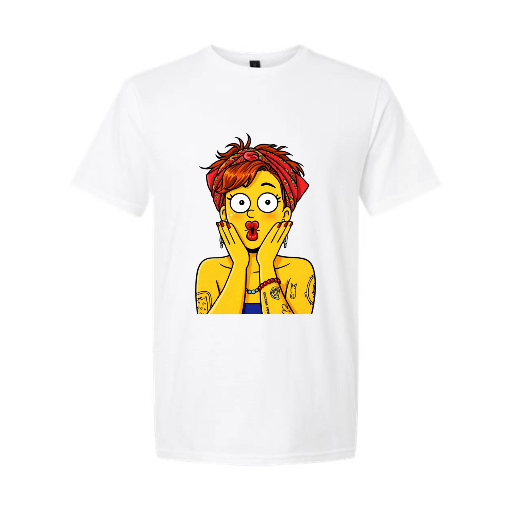 Custom Yellow Cartoon Image Graphic Tee