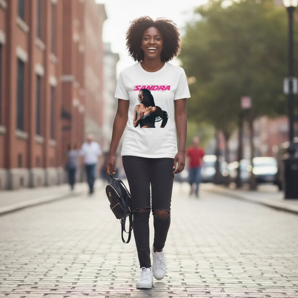 Custom Speedy Text in Pink & Image Graphic Tee