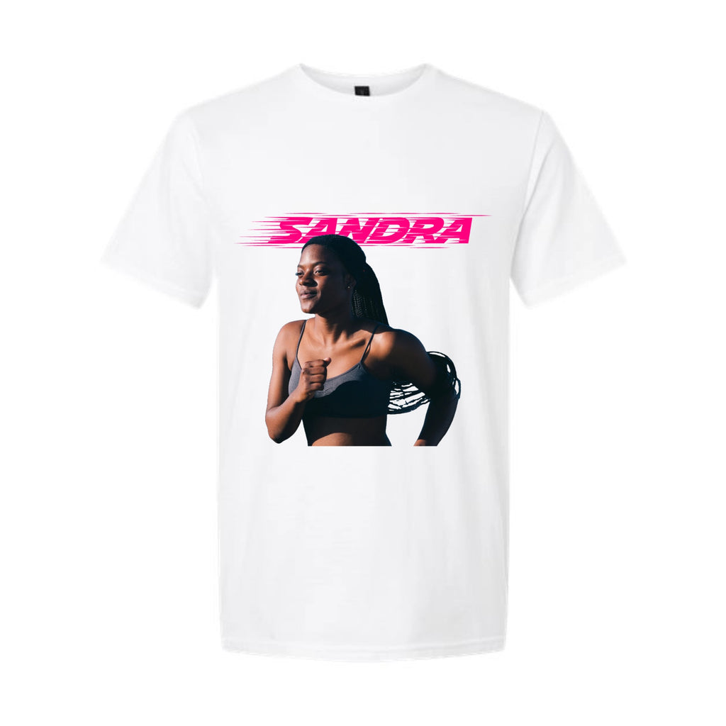 Custom Speedy Text in Pink & Image Graphic Tee