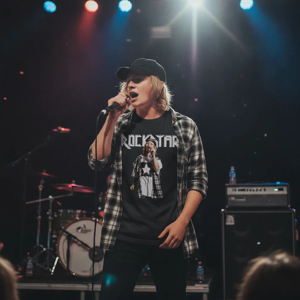 Custom Rockstar Text & Image Graphic Tee