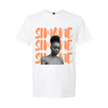 Customize Stacked Text & Photo in B&W Graphic Tee