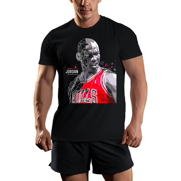 Michael Jordan Glitch Shirt – Retro Basketball Graphic Tee