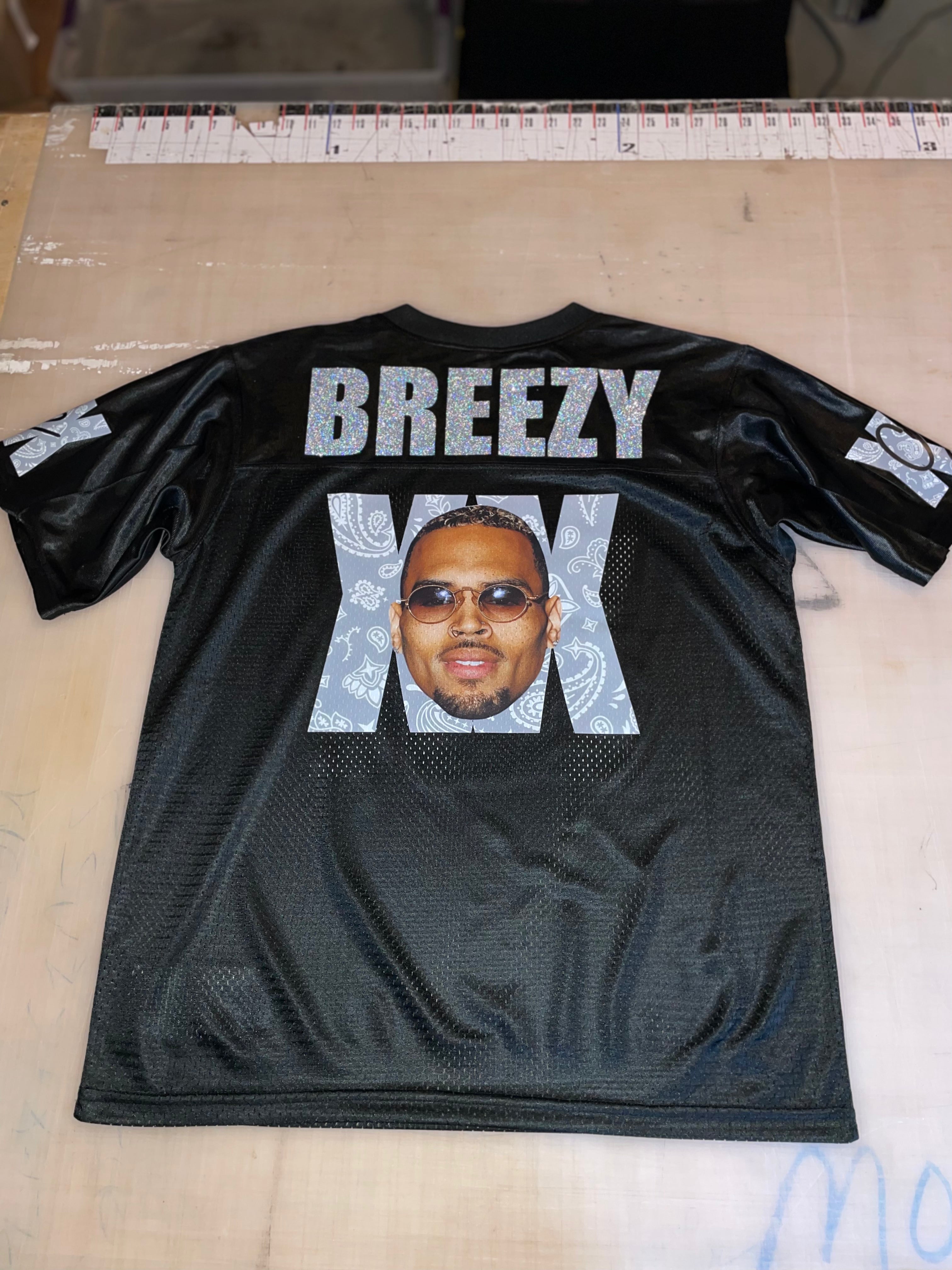 Chris Brown Black Football Jersey