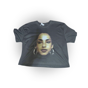 Sade Grey Crop Top Shirt