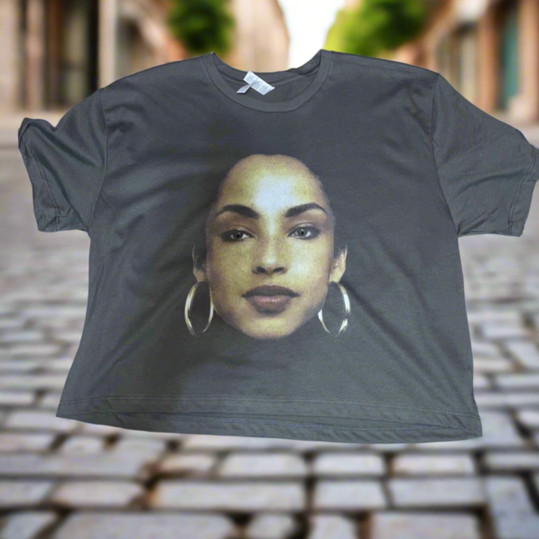 Sade Grey Crop Top Shirt