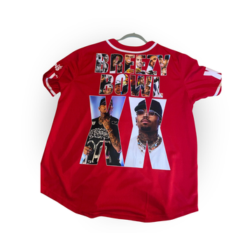 Chris Brown Red Baseball Jersey