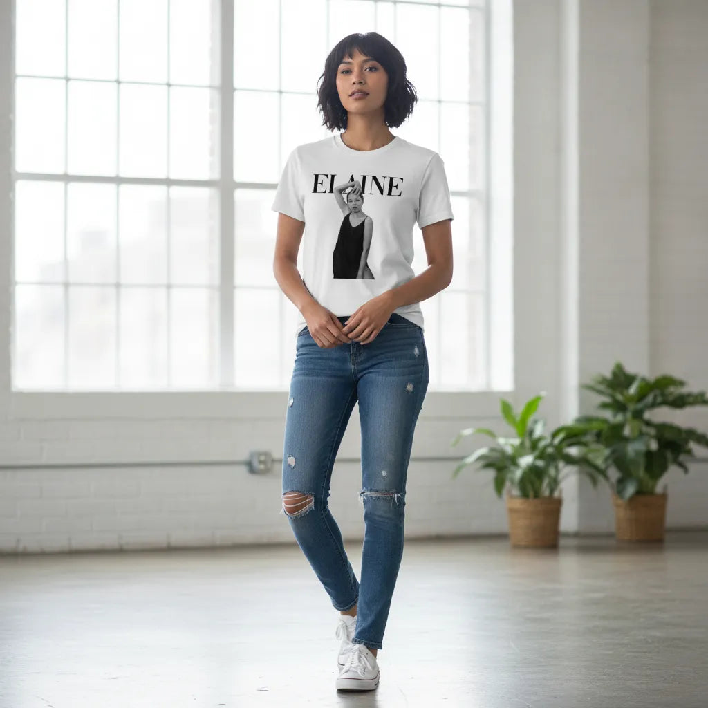 Custom Vogue Text & Image in B&W Graphic Tee