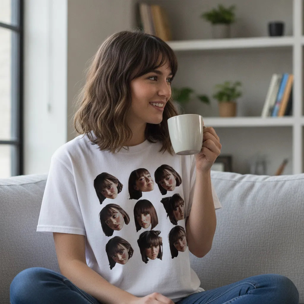 Custom 9-Head Image Graphic Tee