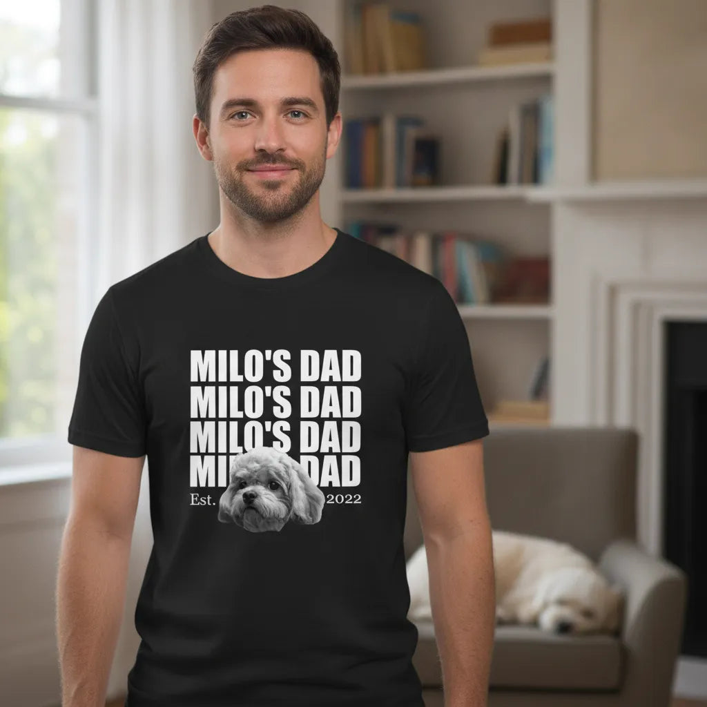 Custom Sans-Serif 4-Text & Photo Graphic Tee