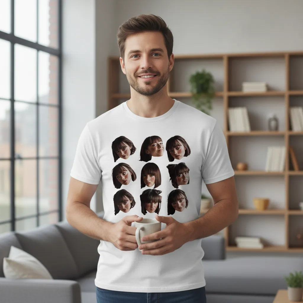 Custom 9-Head Image Graphic Tee