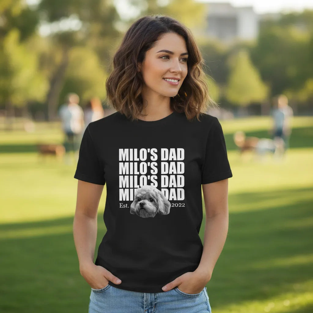 Custom Sans-Serif 4-Text & Photo Graphic Tee