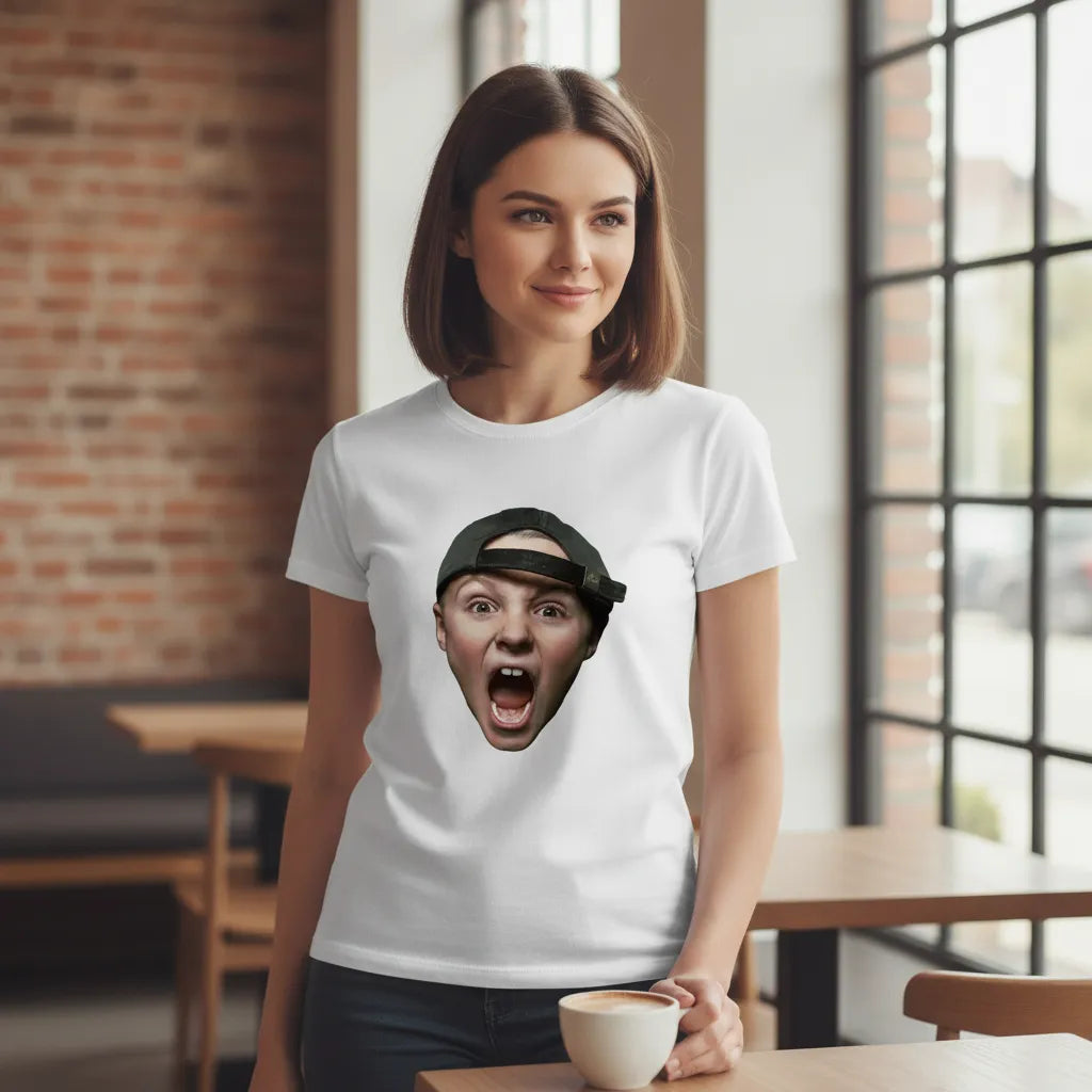 Custom Big Head Colored Graphic Tee