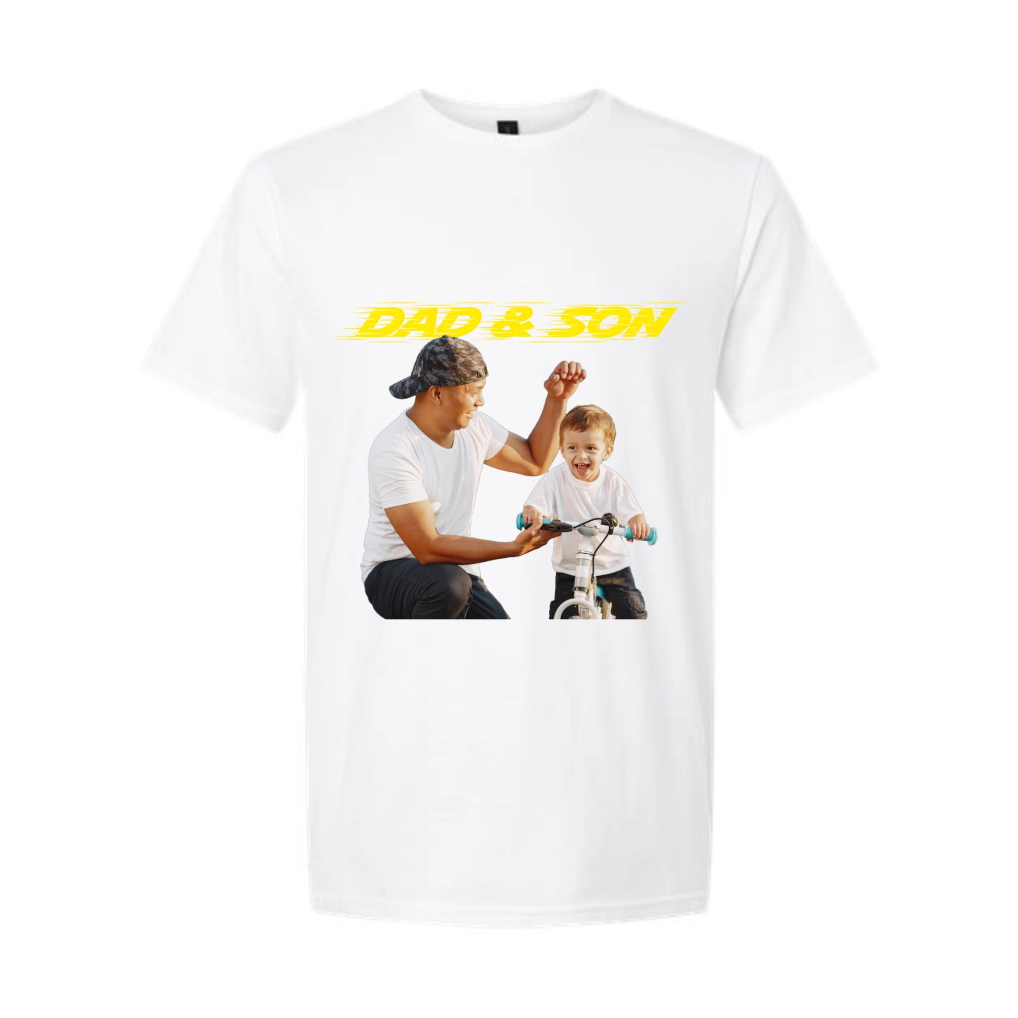 Custom Speedy Text in Yellow & Image Graphic Tee