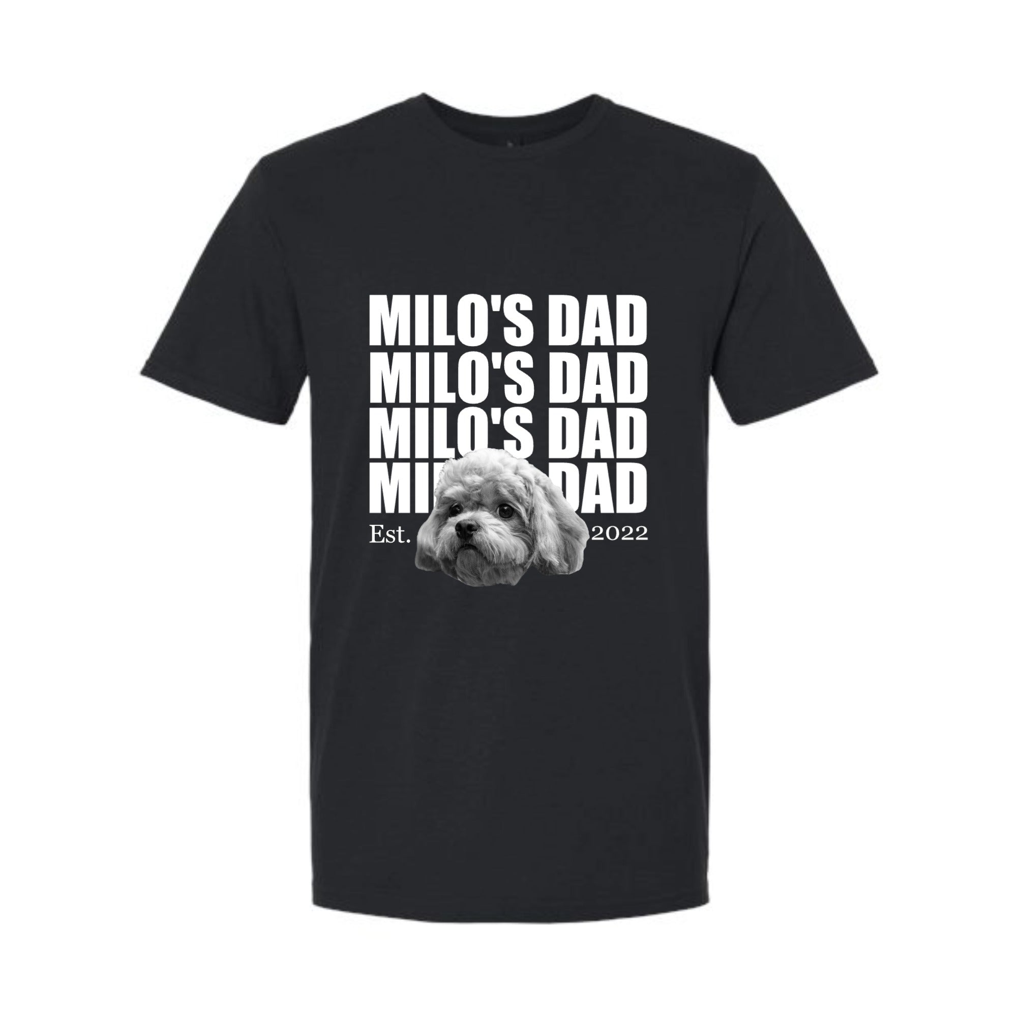 Custom Sans-Serif 4-Text & Photo Graphic Tee